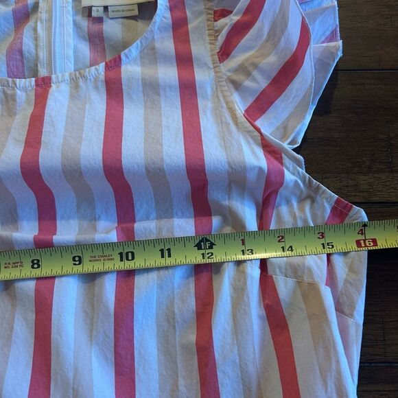 Kate Spade Pink Peach Sherbert Midi Dress Striped Tiered MSRP 328.00 - Picture 14 of 15